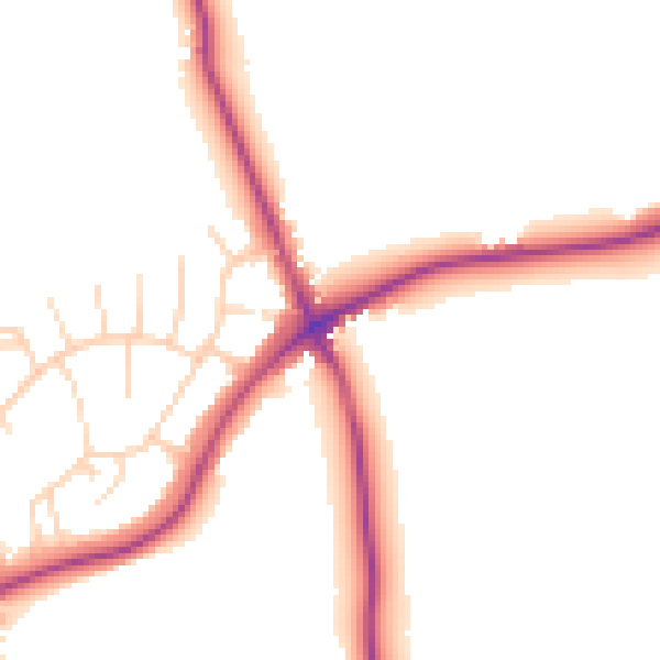 Daytime road noise heatmap for S43 3FF