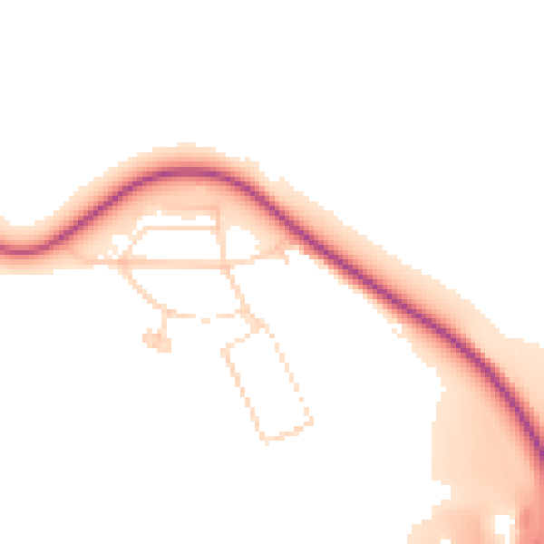 Daytime road noise heatmap for S43 3FZ