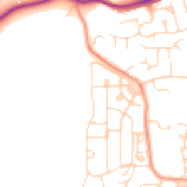 Daytime road noise heatmap for S43 3HE