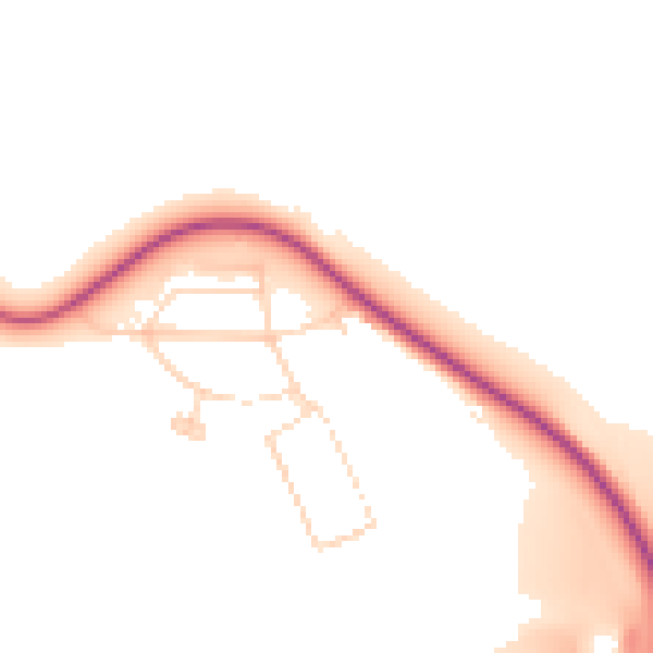 Daytime road noise heatmap for S43 3JY