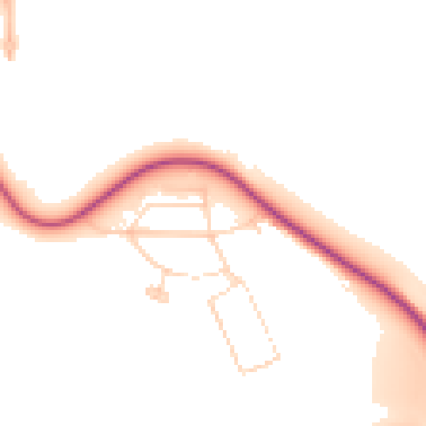 Daytime road noise heatmap for S43 3JZ