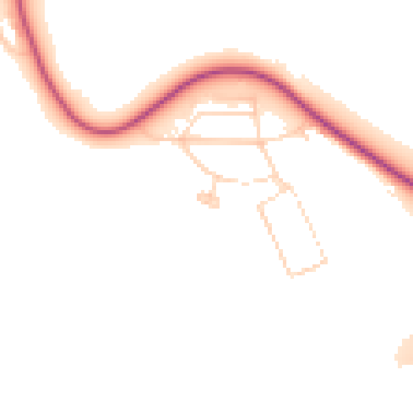 Daytime road noise heatmap for S43 3LD