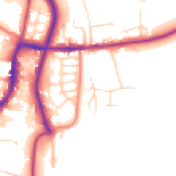 Daytime road noise heatmap for S43 3LN