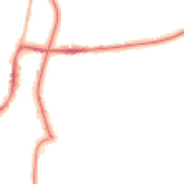 Night-time road noise heatmap for S43 3LN
