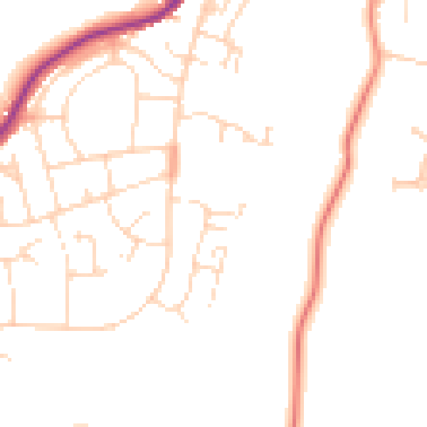 Daytime road noise heatmap for S43 3LQ