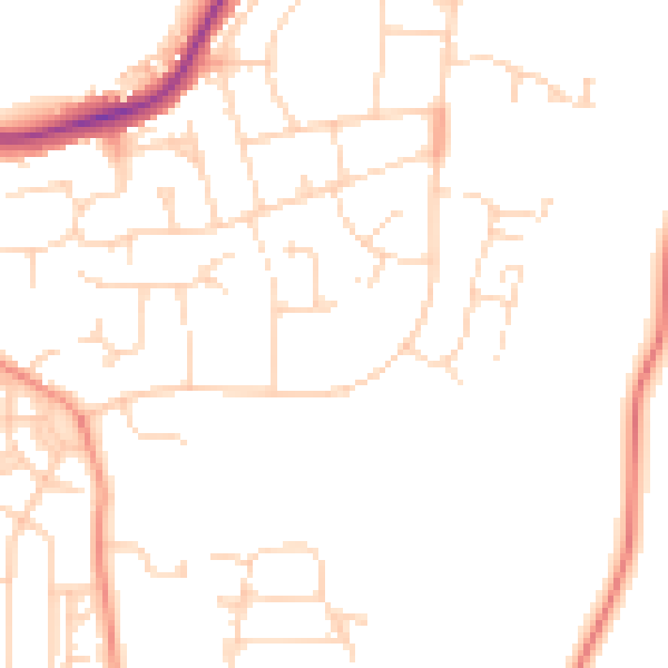 Daytime road noise heatmap for S43 3NN