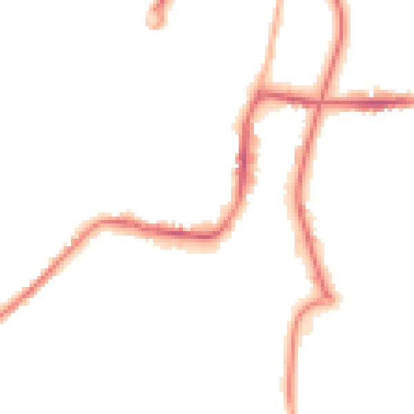 Night-time road noise heatmap for S43 3PB