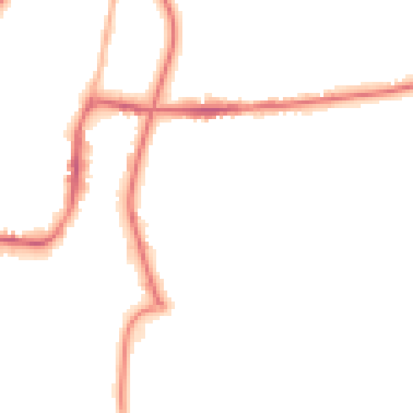 Night-time road noise heatmap for S43 3PR