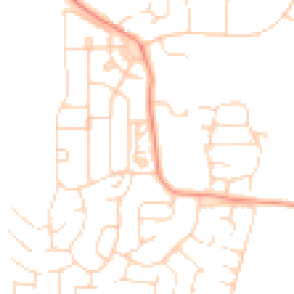 Daytime road noise heatmap for S43 3RP