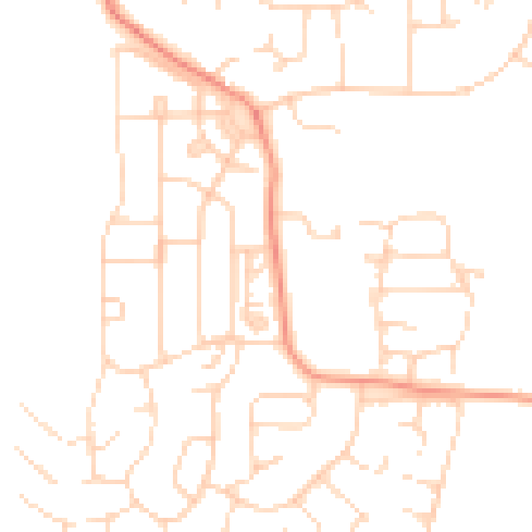 Daytime road noise heatmap for S43 3RS