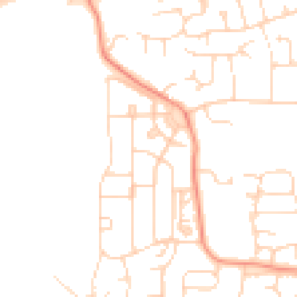 Daytime road noise heatmap for S43 3SN