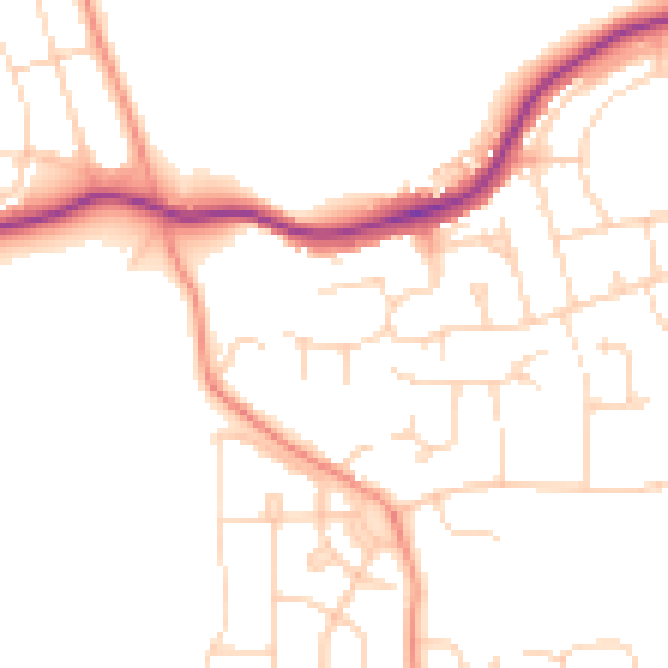 Daytime road noise heatmap for S43 3TB