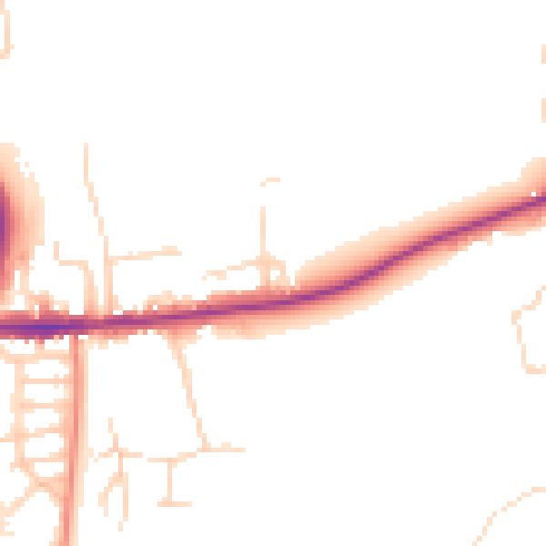 Daytime road noise heatmap for S43 3UD
