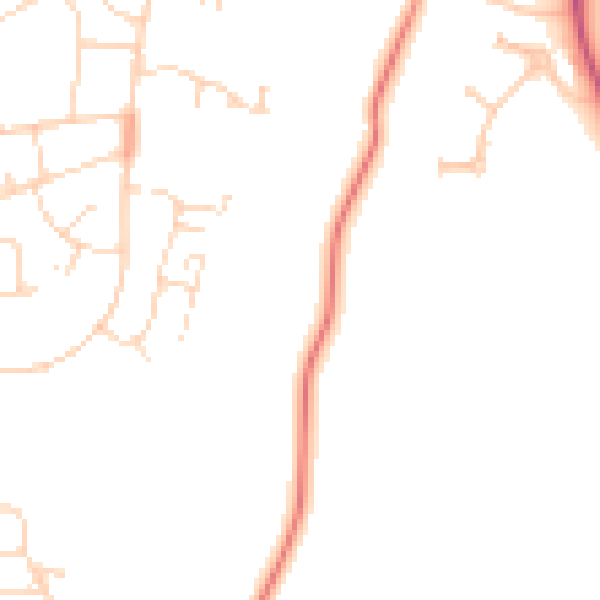 Daytime road noise heatmap for S43 3WJ