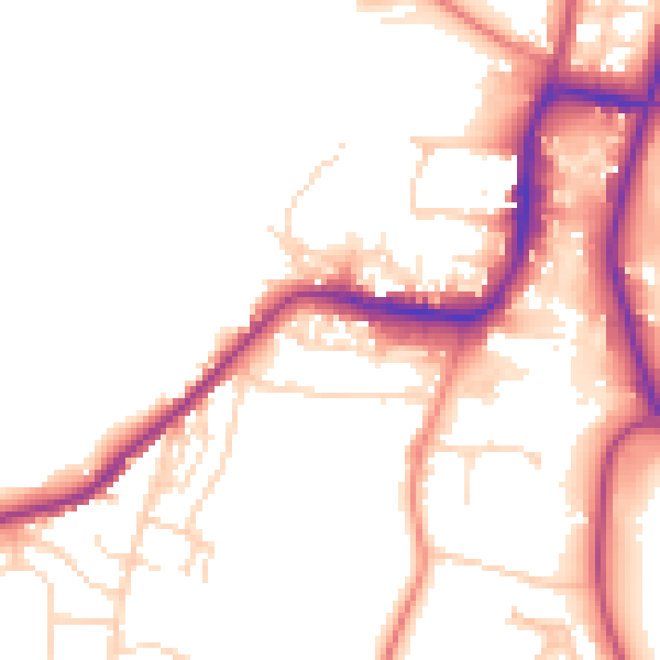 Daytime road noise heatmap for S43 3XS