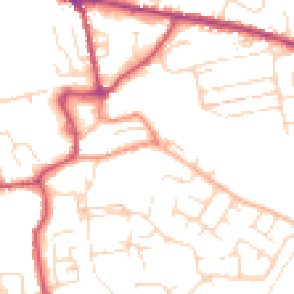 Daytime road noise heatmap for S43 4BG