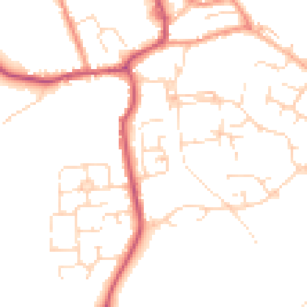 Daytime road noise heatmap for S43 4DD