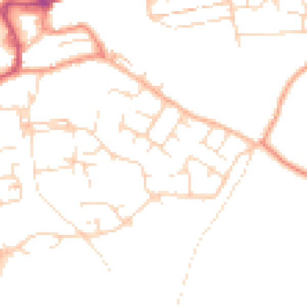 Daytime road noise heatmap for S43 4DT