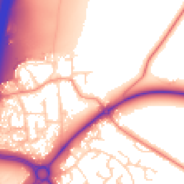 Daytime road noise heatmap for S43 4ER