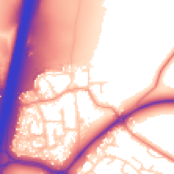 Daytime road noise heatmap for S43 4ET