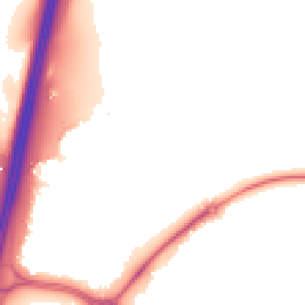 Night-time road noise heatmap for S43 4ET