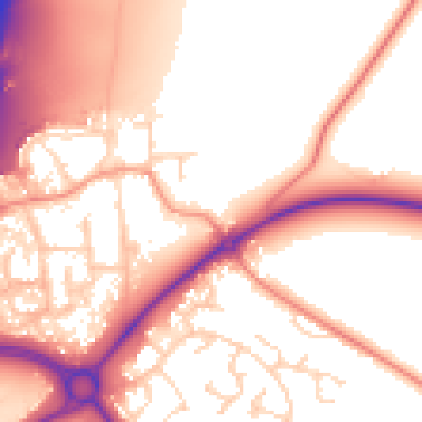 Daytime road noise heatmap for S43 4EW