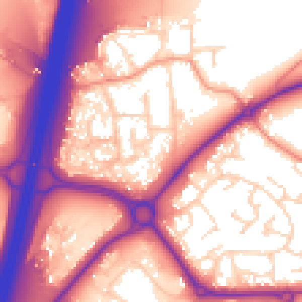 Daytime road noise heatmap for S43 4FB