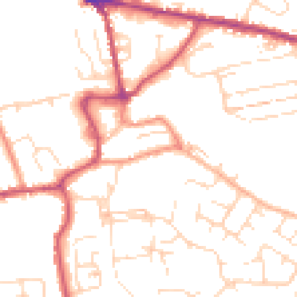 Daytime road noise heatmap for S43 4FL