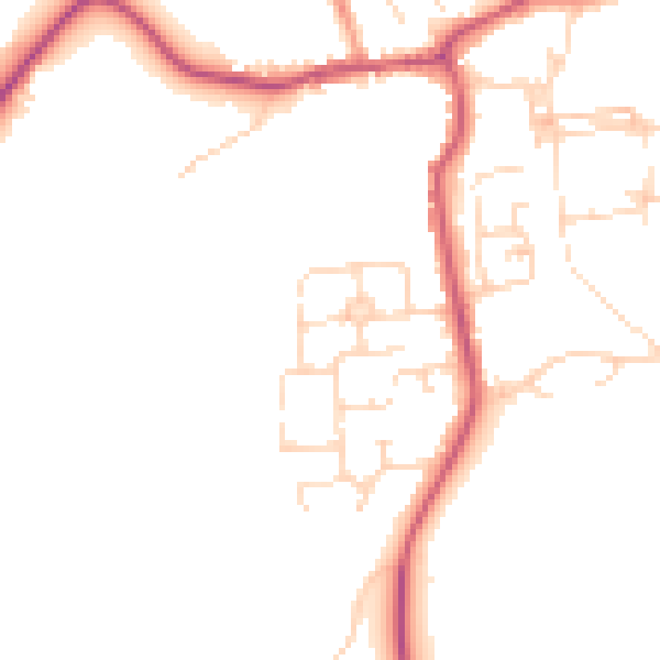 Daytime road noise heatmap for S43 4FN