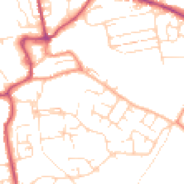 Daytime road noise heatmap for S43 4FS