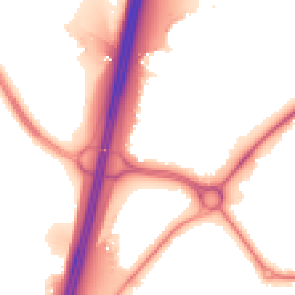 Night-time road noise heatmap for S43 4JE