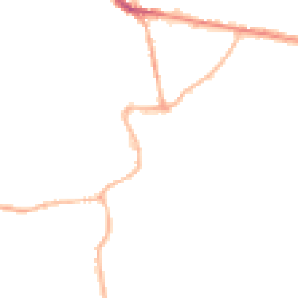 Night-time road noise heatmap for S43 4JN