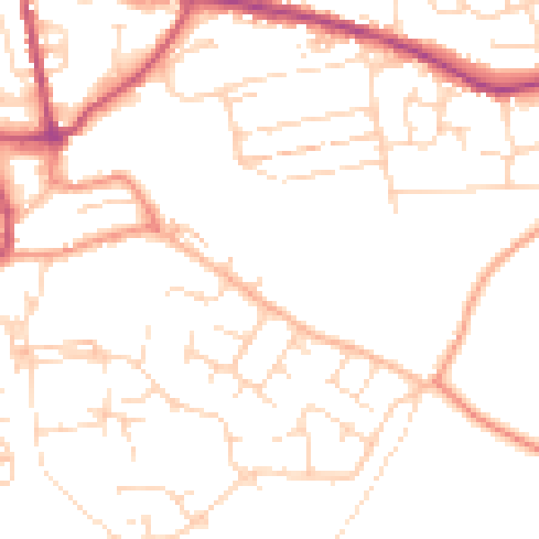 Daytime road noise heatmap for S43 4LN