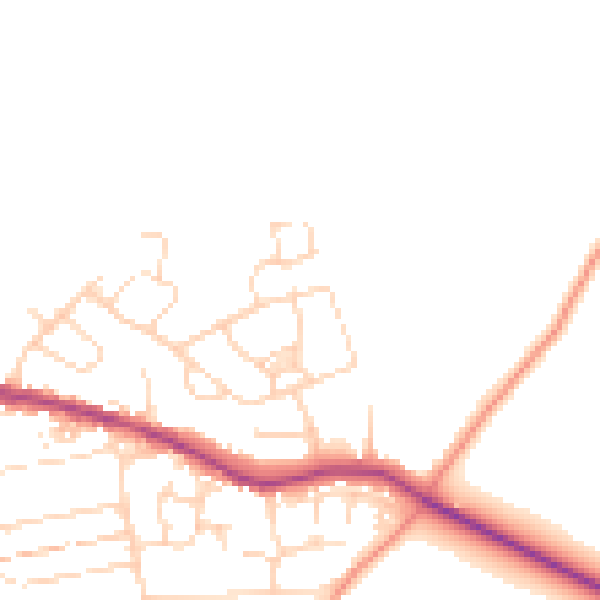 Daytime road noise heatmap for S43 4NN