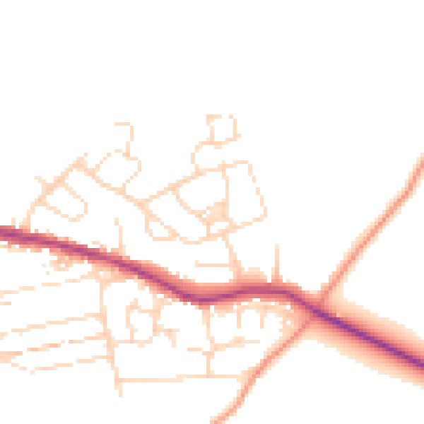 Daytime road noise heatmap for S43 4NS