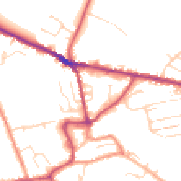 Daytime road noise heatmap for S43 4PB