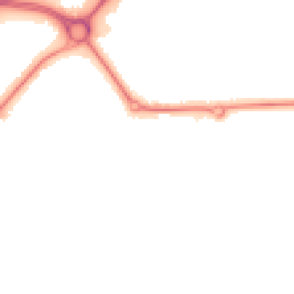 Night-time road noise heatmap for S43 4PZ