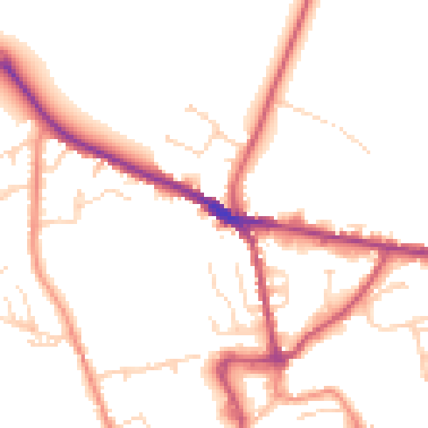 Daytime road noise heatmap for S43 4RA
