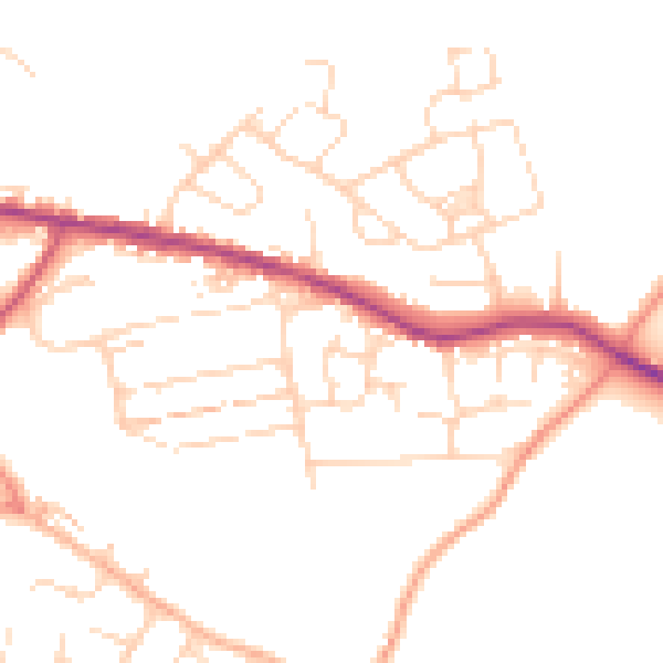 Daytime road noise heatmap for S43 4SP