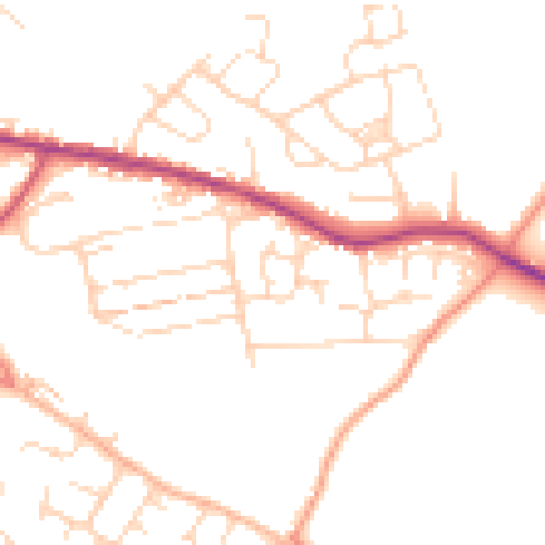 Daytime road noise heatmap for S43 4SR