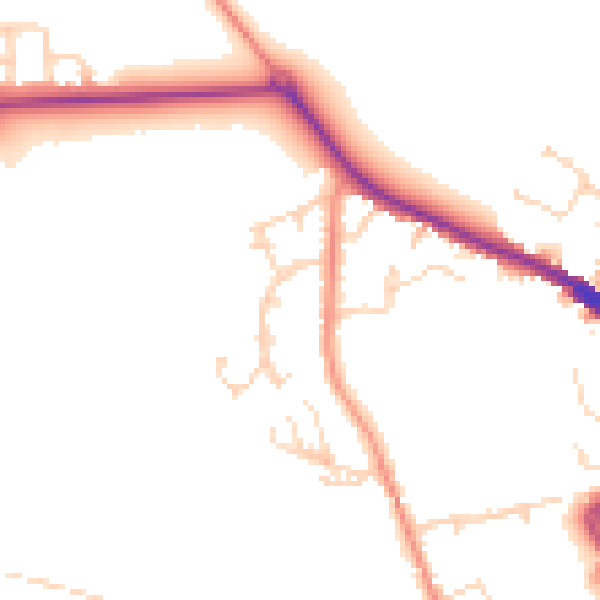 Daytime road noise heatmap for S43 4SU