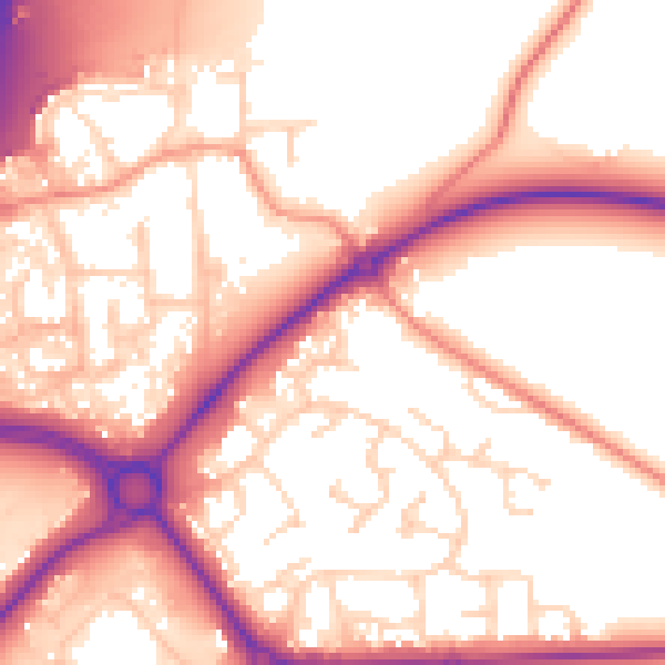 Daytime road noise heatmap for S43 4SY