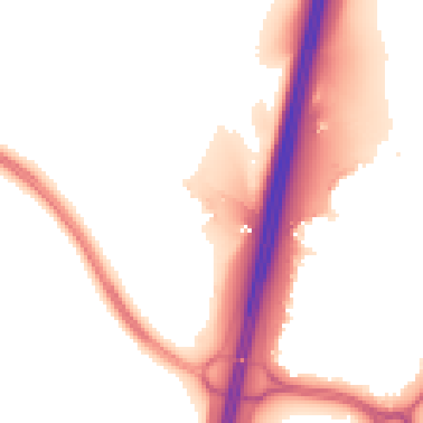 Night-time road noise heatmap for S43 4TN