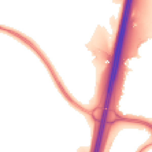 Night-time road noise heatmap for S43 4TP