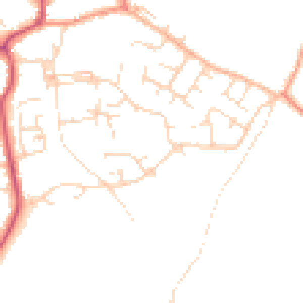 Daytime road noise heatmap for S43 4UJ
