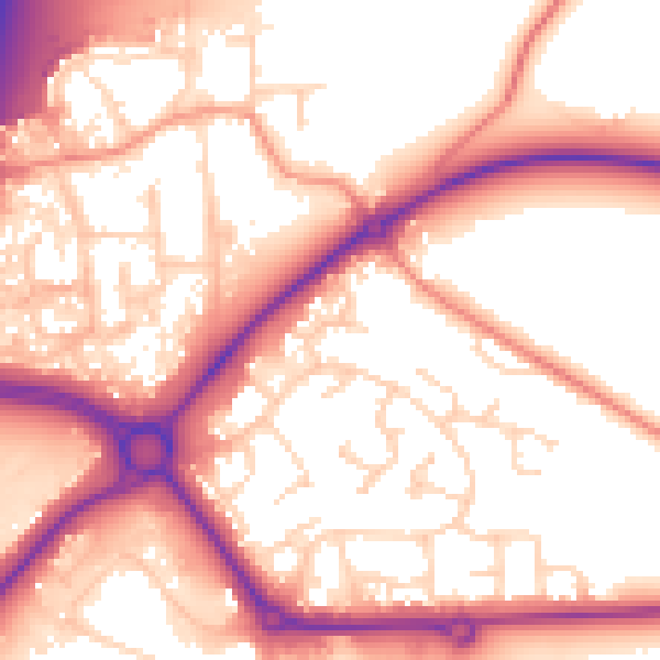 Daytime road noise heatmap for S43 4UU