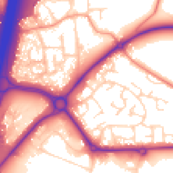 Daytime road noise heatmap for S43 4UW