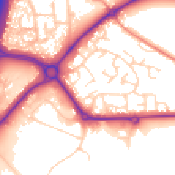 Daytime road noise heatmap for S43 4WA