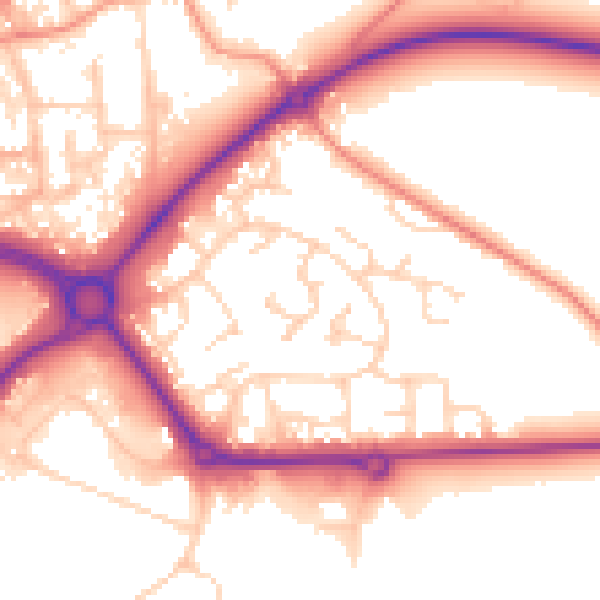 Daytime road noise heatmap for S43 4WF