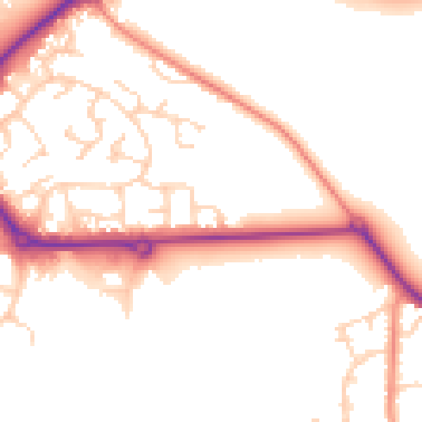 Daytime road noise heatmap for S43 4WN